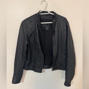The leather ranch Black Leather Jacket